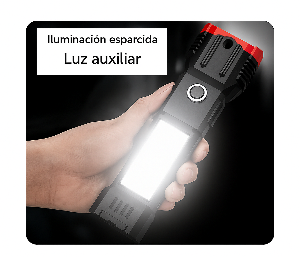Linterna táctica indestructible 4 en 1 | Ultra potente | ÚLTIMO DÍA DE OFERTA Y ENVÍO GRATIS